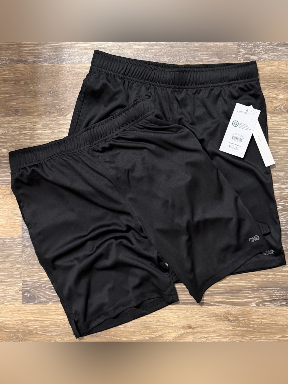 Boy's Black Performance Athletic Shorts - Lightweight Moisture-Wicking